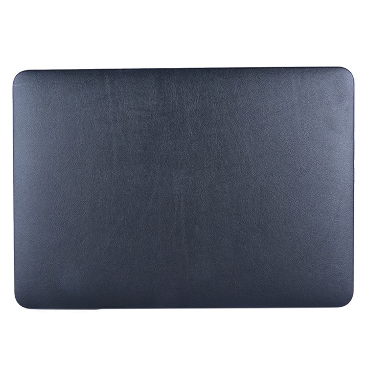 Single Side PU Leather Coated PC Protective Case with Hollow-out Bottom for MacBook Pro 13.3-inch (A1278) - Black