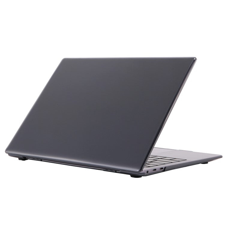 Well-protected Durable Anti-scratch Clear PC Shell Cover with Hollow-out Bottom for MateBook 13S 2021 - Transparent Black