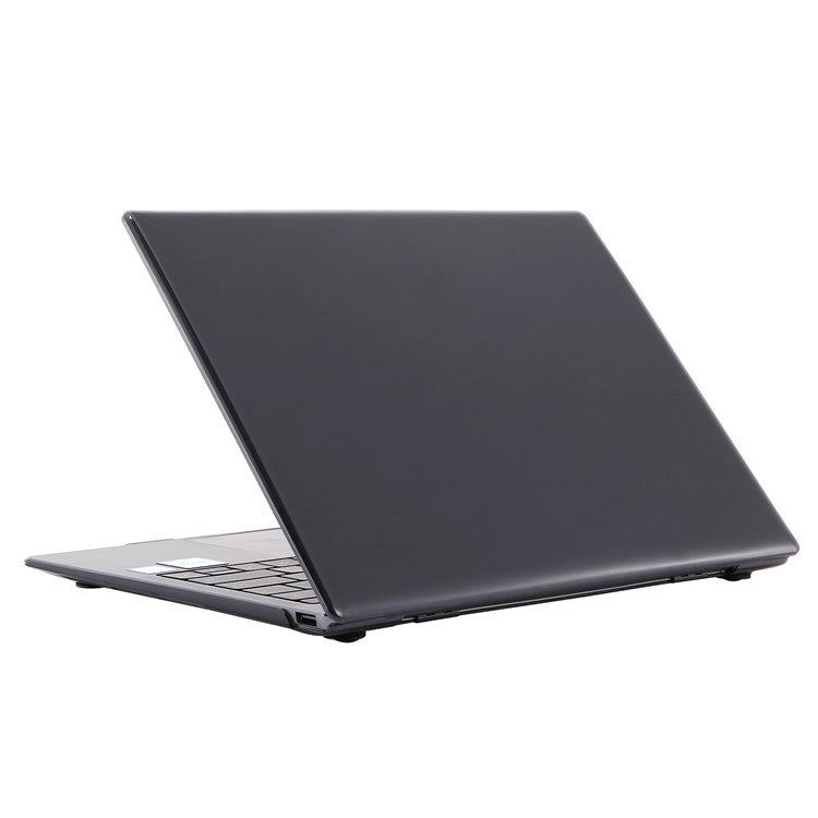 Well-protected Durable Anti-scratch Clear PC Shell Cover with Hollow-out Bottom for MateBook 13S 2021 - Transparent Black