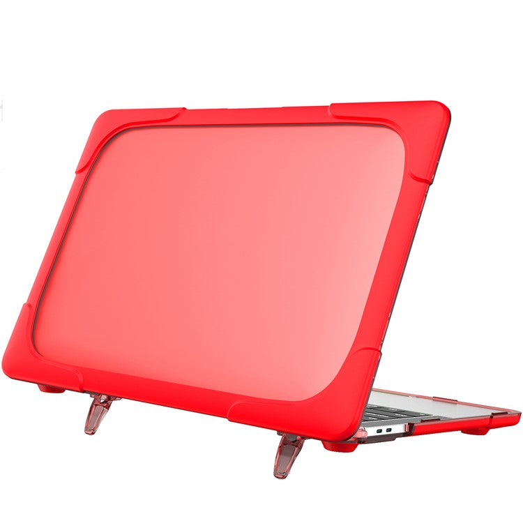 Supporting Stand PC Laptop Case Protective Notebook Cover for MacBook Air 13'' A1932 / A2179 / A2337 - Red