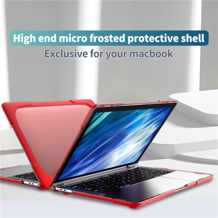 Supporting Stand PC Laptop Case Protective Notebook Cover for MacBook Air 13'' A1932 / A2179 / A2337 - Red