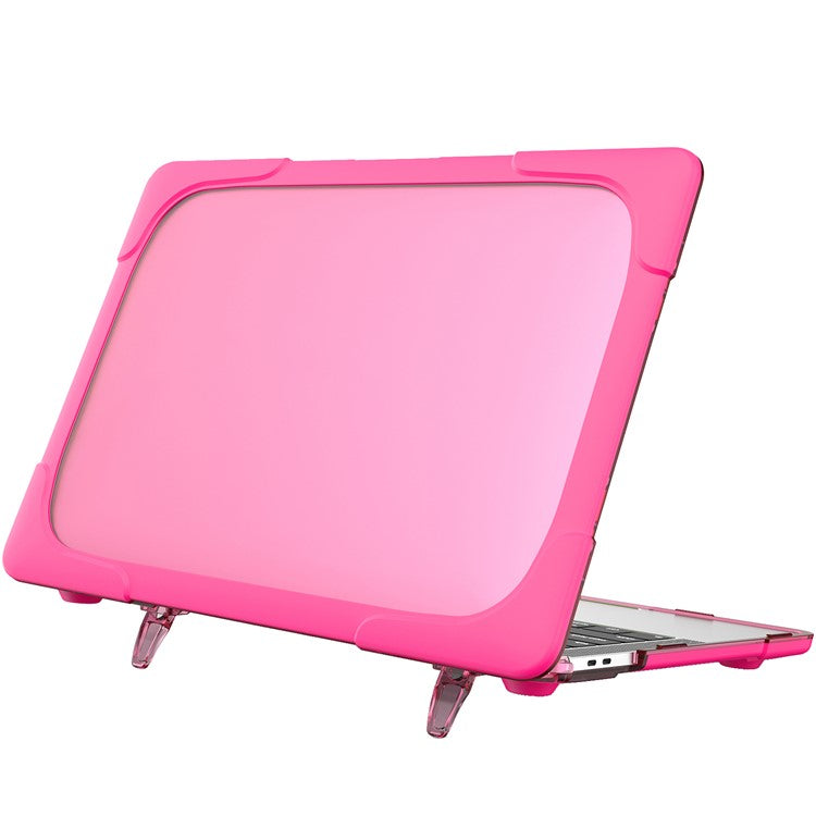 Supporting Stand PC Laptop Case Protective Notebook Cover for MacBook Air 13'' A1932 / A2179 / A2337 - Rose