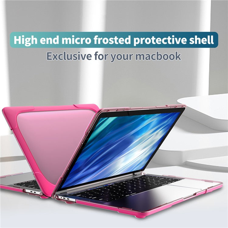 Supporting Stand PC Laptop Case Protective Notebook Cover for MacBook Air 13'' A1932 / A2179 / A2337 - Rose