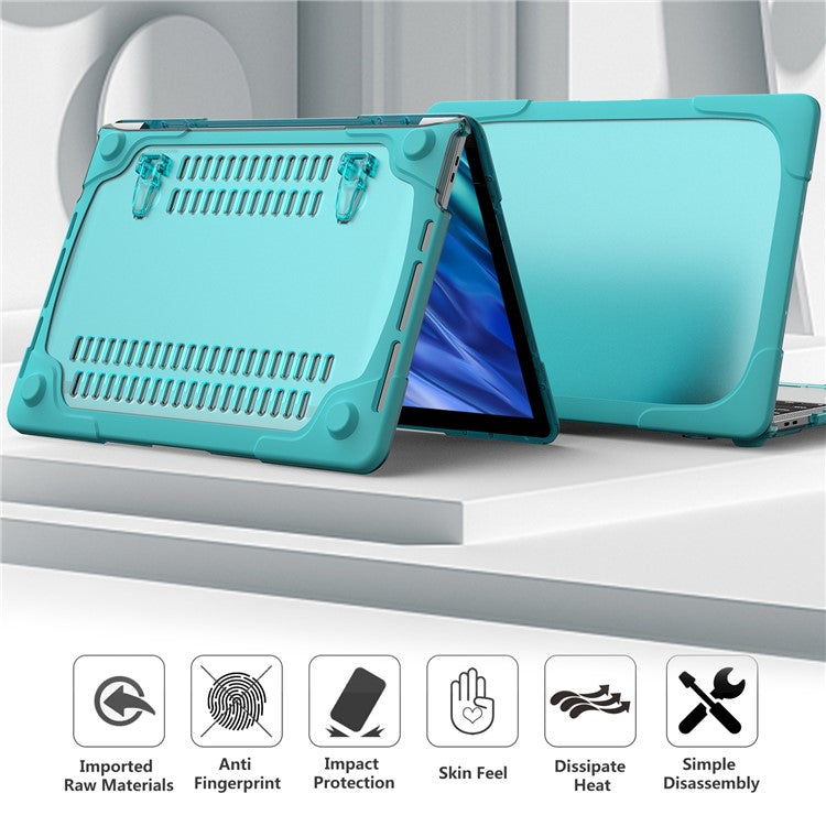 Supporting Stand PC Laptop Case Protective Notebook Cover for MacBook Air 13'' A1932 / A2179 / A2337 - Blue