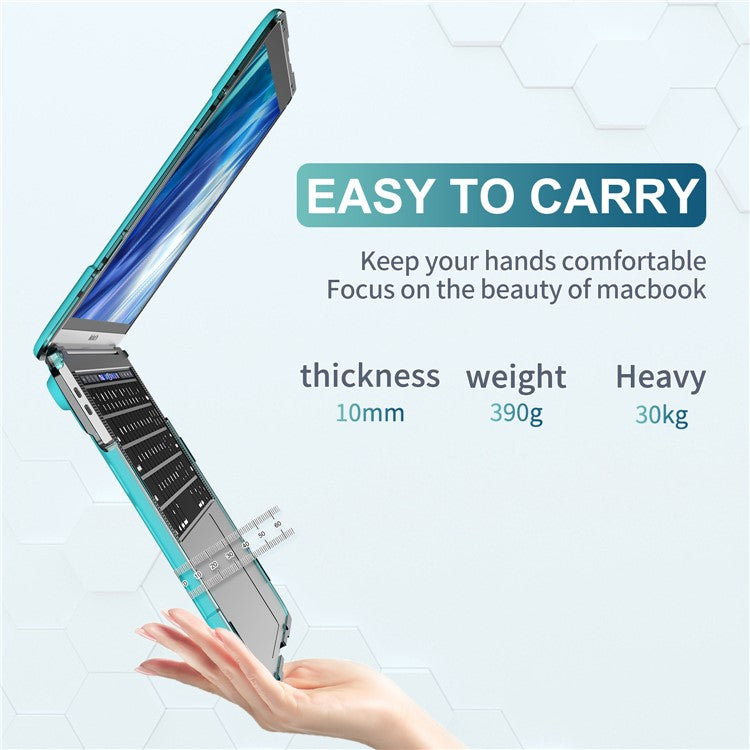 Supporting Stand PC Laptop Case Protective Notebook Cover for MacBook Air 13'' A1932 / A2179 / A2337 - Blue