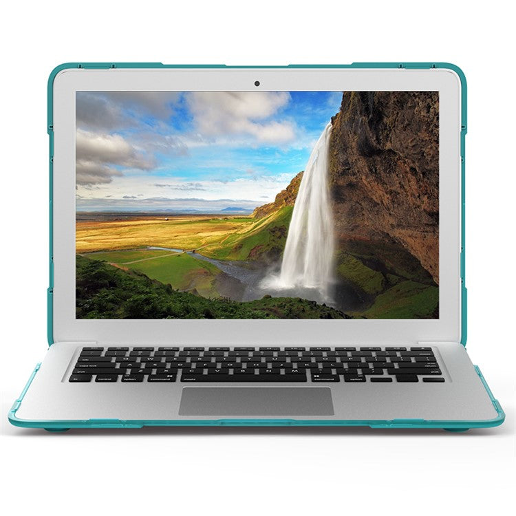 Supporting Stand Design Hard PC Anti-scratch Laptop Case Protective Notebook Cover for MacBook Air 13'' A1466 / A1369 - Baby Blue