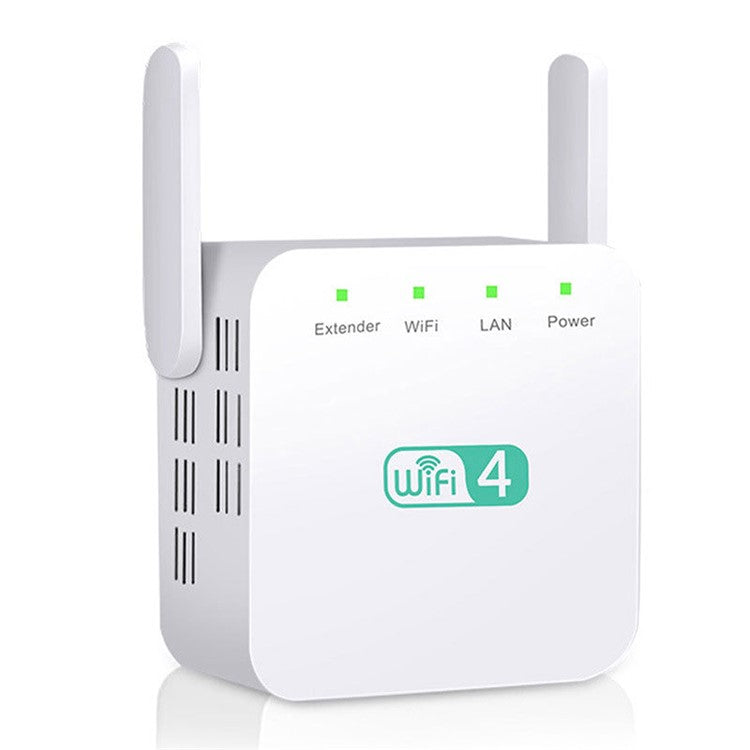 WD-611U 300Mbps 2.4GHz WiFi Extender Repeater Wireless Signal Booster Amplifier - White / US Plug