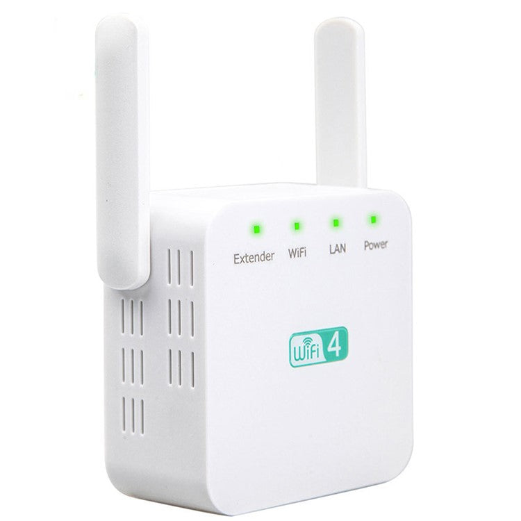 WD-611U 300Mbps 2.4GHz WiFi Extender Repeater Wireless Signal Booster Amplifier - White / US Plug