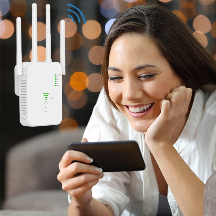 U10-300 Lightweight Repeater Wireless Router WiFi Booster 300Mbps WiFi Repeater - White / US Plug