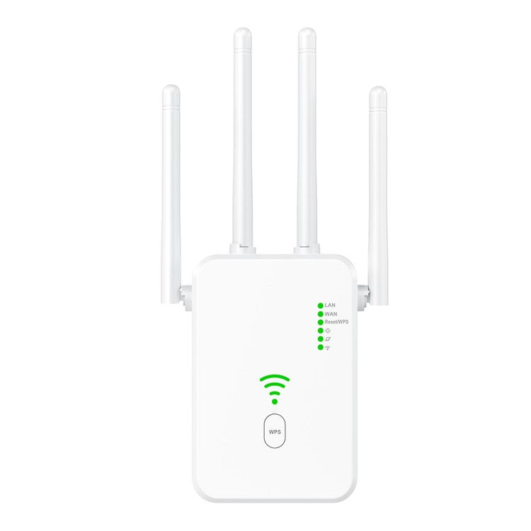 UNT-10 WiFi Repeater Router Wireless Signal Booster Dual-Band 1200Mbps WiFi Extender - White / US Plug