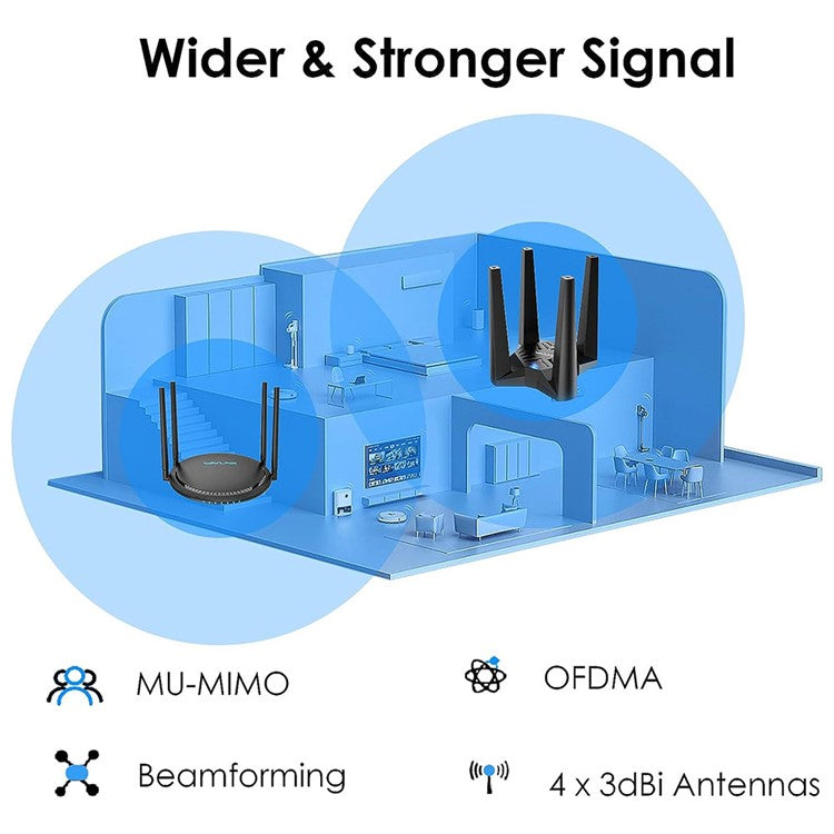 WAVLINK WS-WN693X1-A Magnetic Base AX1800 Dual Band USB WiFi 6 Adapter with 4x3dBi High Gain Antenna