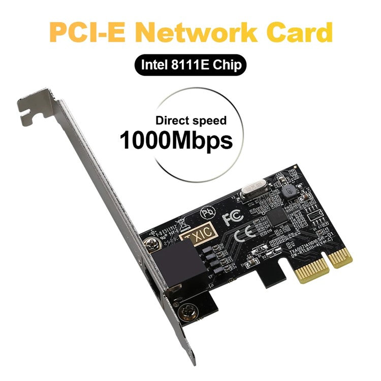 PCI-E PCIE X1 to RJ45 Ethernet 1000Mbps Gigabit Network Card for Desktop PC