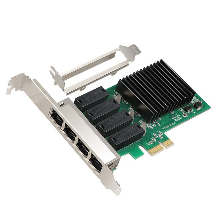 RTL8111H High Speed PCIE X1 to 4-port RJ45 Gigabit Network Card for Desktop PC