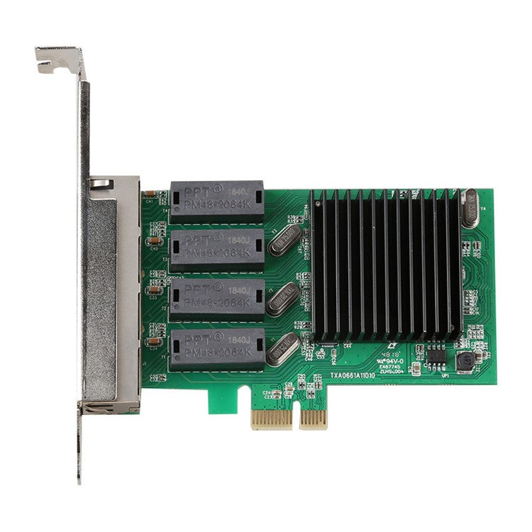 RTL8111H High Speed PCIE X1 to 4-port RJ45 Gigabit Network Card for Desktop PC