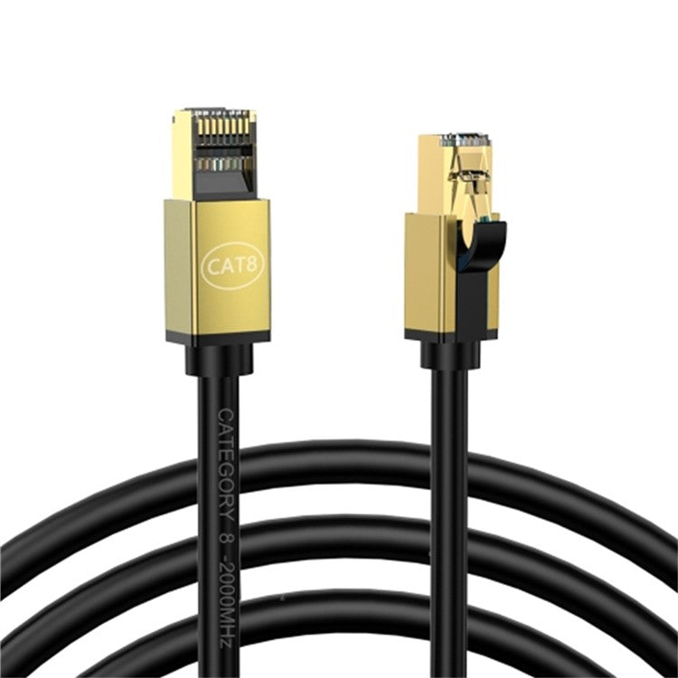 1.5m CAT8 Ethernet Cable Home Office 40Gbps 2000MHz High Speed Network Cable - Gold