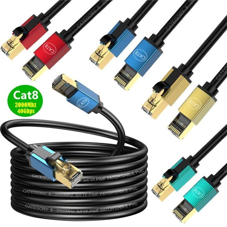 0.5m CAT8 Ethernet Cable Home Office 40Gbps 2000MHz High Speed Network Cable - Blue