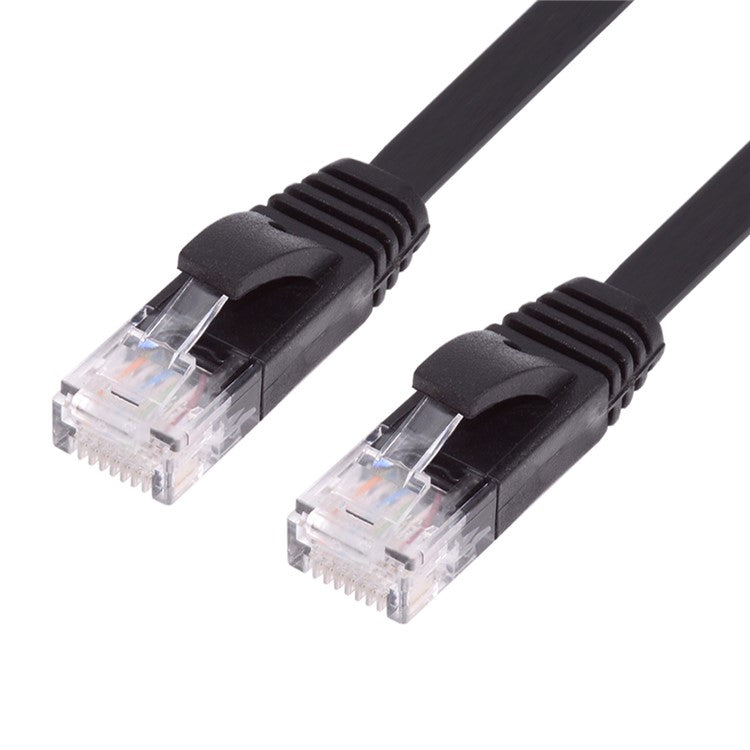 UT-020-0.2M Ultra Slim Flat Ethernet Cable UTP Cat 6 RJ45 Network Cable Twisted Pair Patch Cord - Black