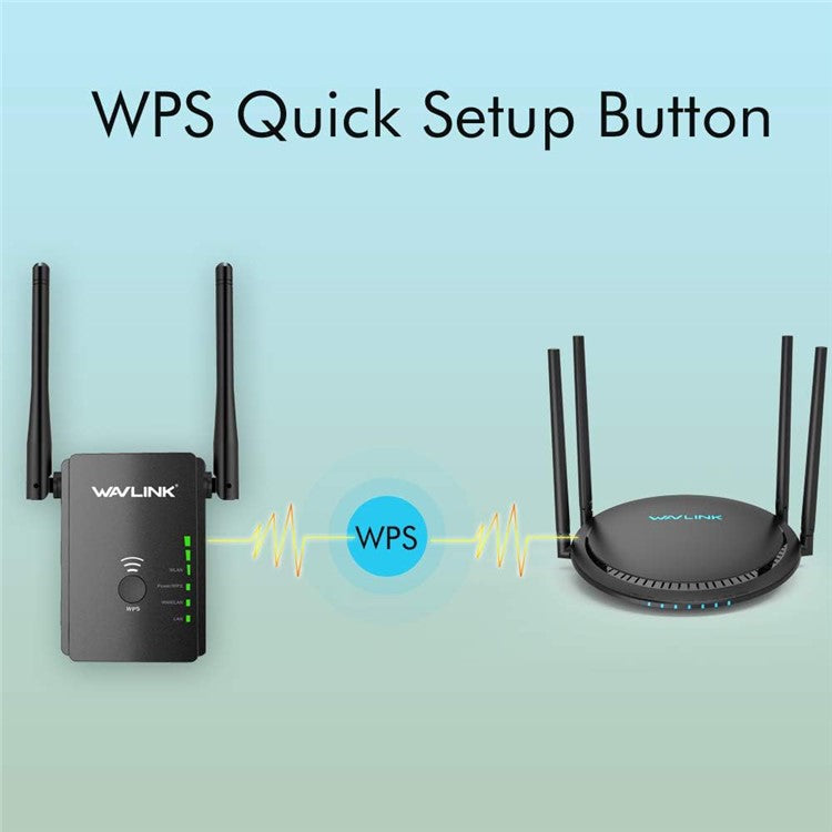 WAVLINK WS-WN578R2-B N300 WiFi Extender Home Wireless Router with 2 External Antennas - US Plug