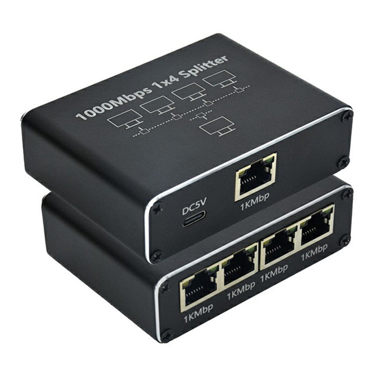 RJ45 Ethernet Splitter 1 to 4 Gigabit High Speed 1000Mbps Network Adapter