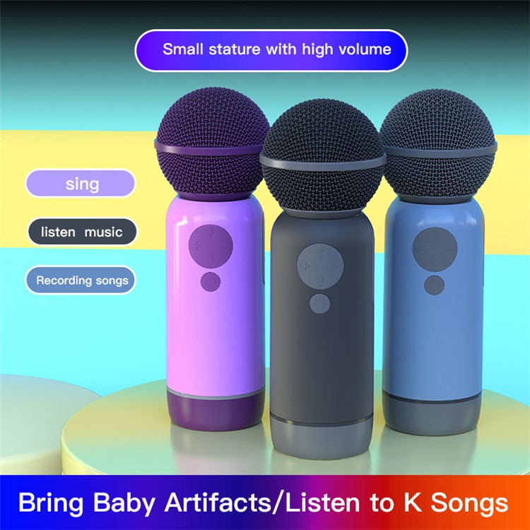 K1 Indoor Outdoor Universal Microphone Support Mobile Phone Connection Karaoke Device Handheld Bluetooth Microphone - Black