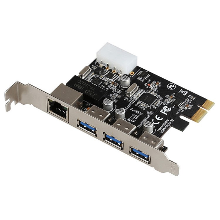 TXB014 PCIE to USB3.0 Adapter Expansion Card PCIE Gigabit Ethernet Network Card for Desktop PC