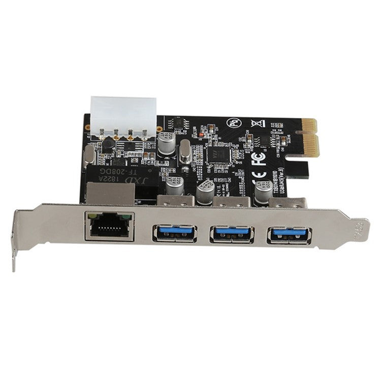 TXB014 PCIE to USB3.0 Adapter Expansion Card PCIE Gigabit Ethernet Network Card for Desktop PC