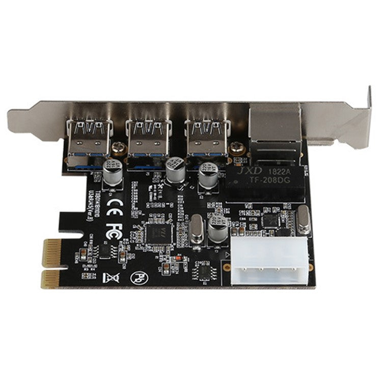 TXB014 PCIE to USB3.0 Adapter Expansion Card PCIE Gigabit Ethernet Network Card for Desktop PC