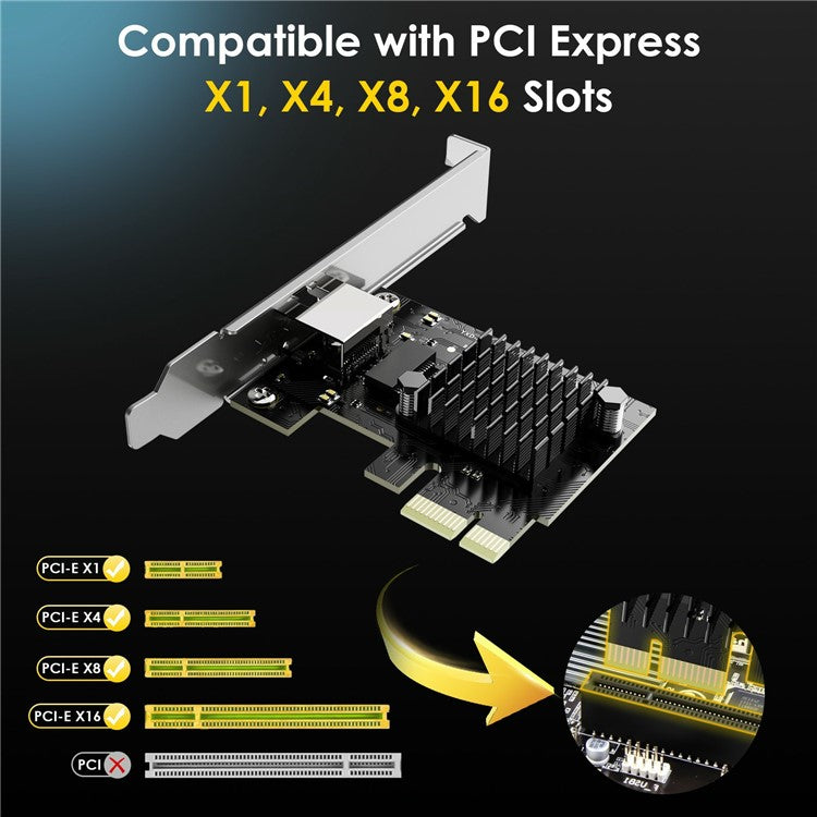 WAVLINK NWP001 1Gbps Pcie Network Card RTL8111H Chip Ethernet Adapter for Windows XP Vista