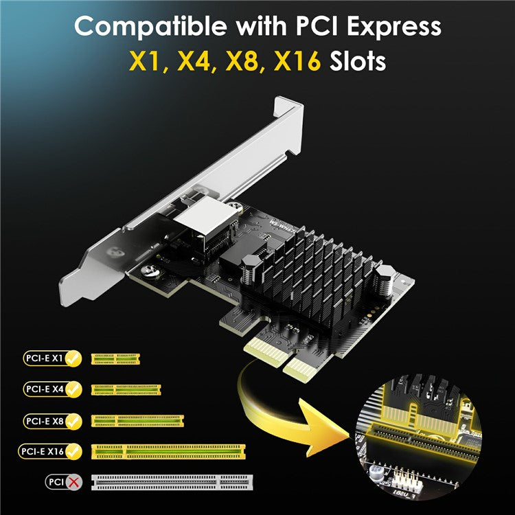 WAVLINK NWP002 2Gbps Pcie Network Card RTL8125B Chip RJ45 Ethernet Adapter