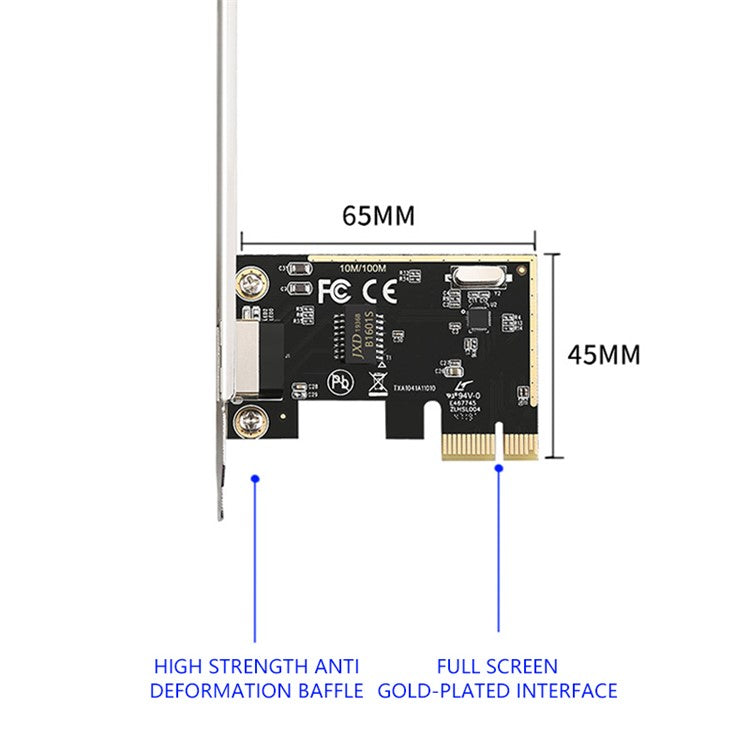 TXA104 100Mbps PCI-E Network Card with RTL8106 PCI-E X1 Wired Network Adapter