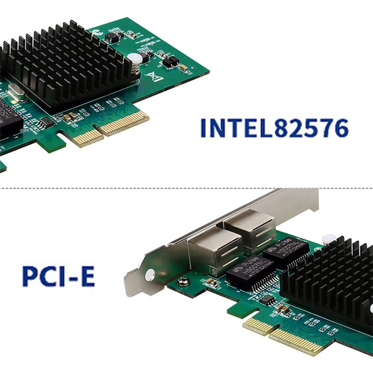 TXA030 Intel 82576 Desktop PC Dual RJ45 Port Network Card 1000Mbps PCI-E X4 Gigabit Network Card