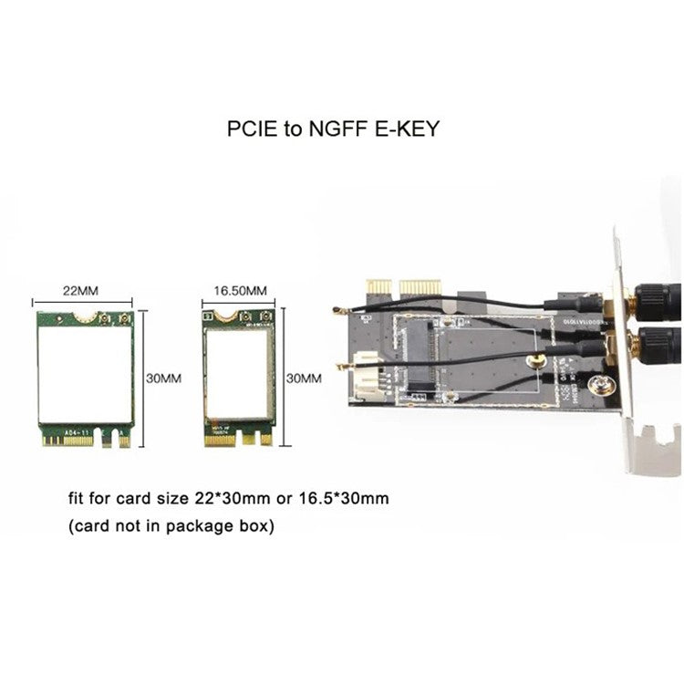 TXB001 PCIe-1X to NGFF-E Key PCIE Wireless Network Card Adapter Support Bluetooth