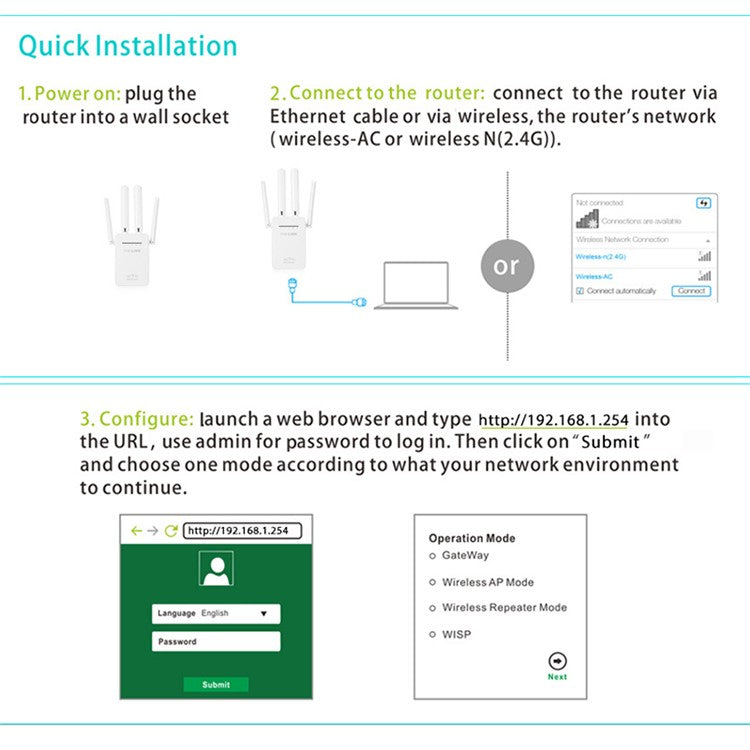 PIX-LINK WiFi Range Extender WIFI Signal Booster 300Mbps Internet Booster Easy Setup Wireless Repeater - EU Plug