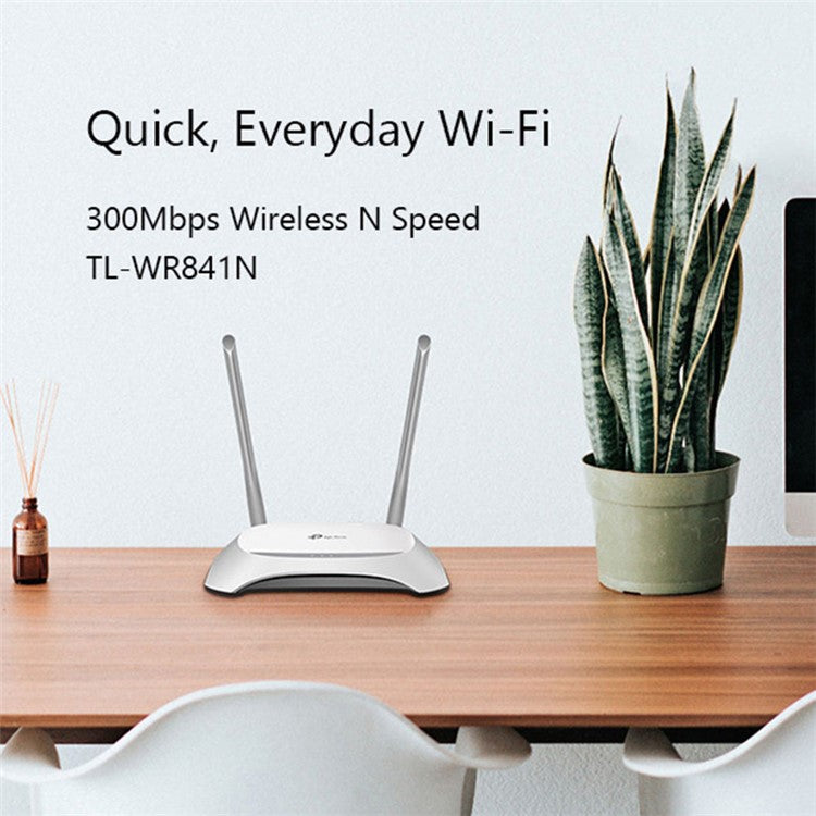 TP-LINK WDR841 300Mbps 2.4G WiFi Extender Repeater Wireless Network Signal Booster Router - White / EU Plug