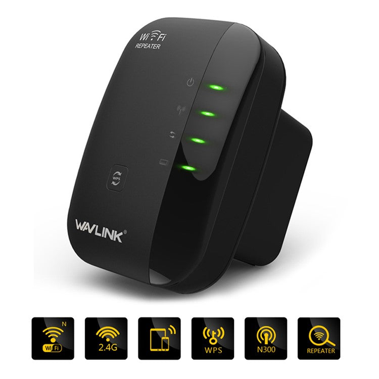 WAVLINK WN560N2 WPS Protection Amplifier WiFi Repeater 2.4G N300 WiFi Extension Repeater with 3dBi Internal Antenna - US Plug