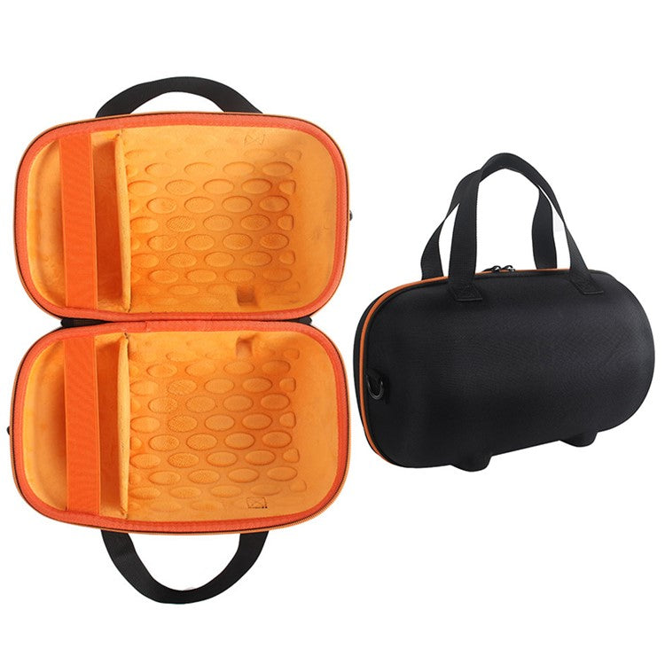 For Harman Kardon Allure Essential Carrying Case Bluetooth Speaker Storage Bag with Shoulder Strap - Black  /  Orange