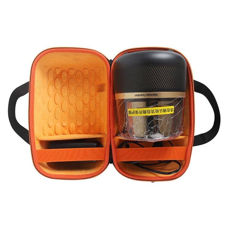 For Harman Kardon Allure Essential Carrying Case Bluetooth Speaker Storage Bag with Shoulder Strap - Black  /  Orange