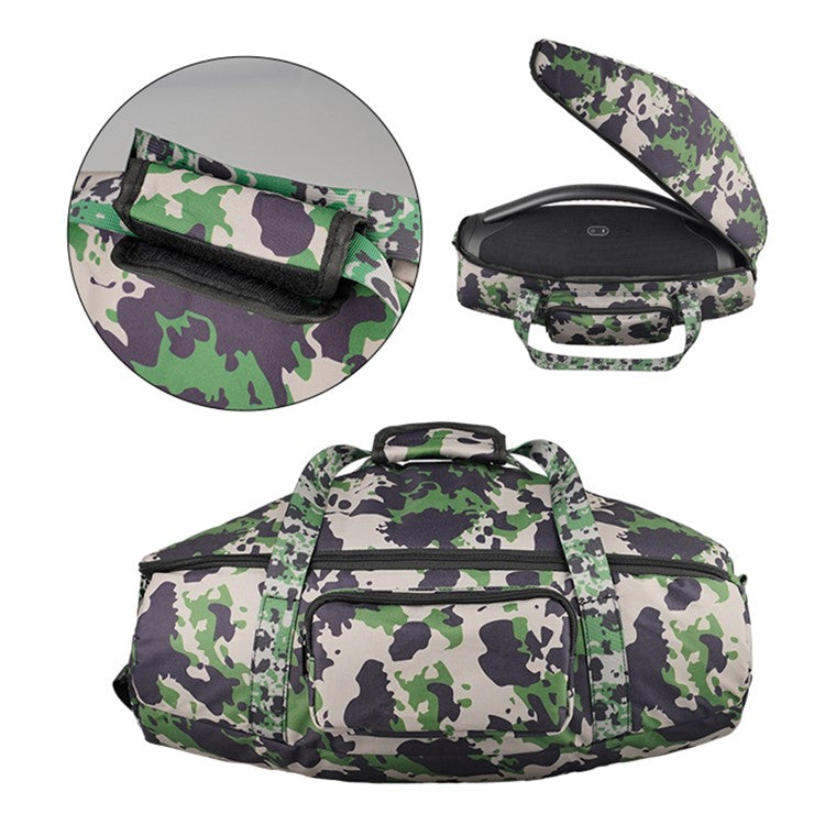 Travel Case for JBL Boombox 3 / 2 Portable Bluetooth Speaker Cloth Carrying Storage Bag with Shoulder Strap - Camouflage