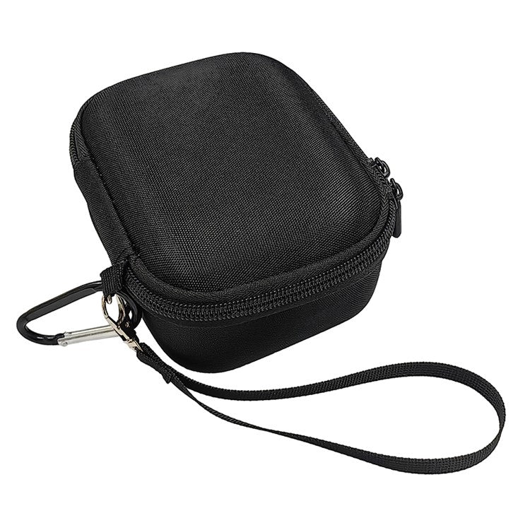 For JBL Go 4 Bluetooth Speaker Storage Bag Hard EVA Case with Hand Strap and Carabiner - Black