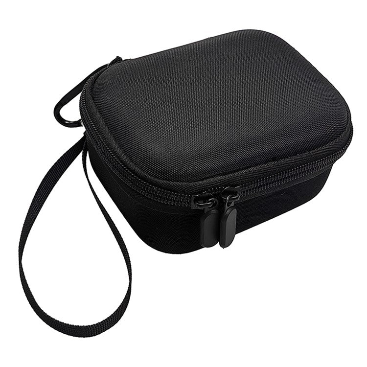 For JBL Go 4 Bluetooth Speaker Storage Bag Hard EVA Case with Hand Strap and Carabiner - Black