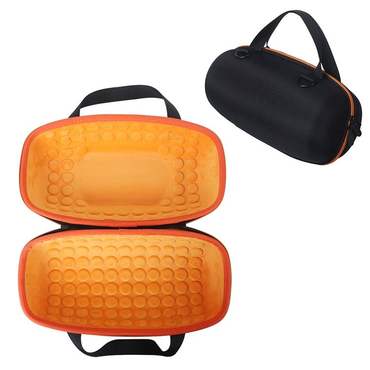 For JBL Xtreme 4 Bluetooth Speaker Storage Bag Oxford Cloth+ EVA Protective Case - Black  /  Orange