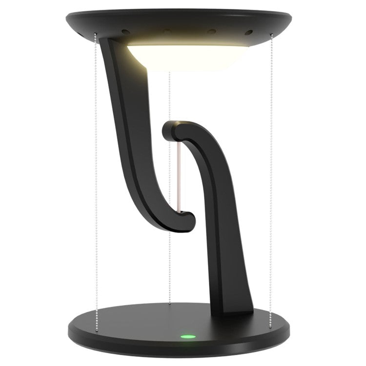 15W Mobile Phone Wireless Charger Suspended Anti-Gravity Desk Lamp Atmosphere Night Light - Black