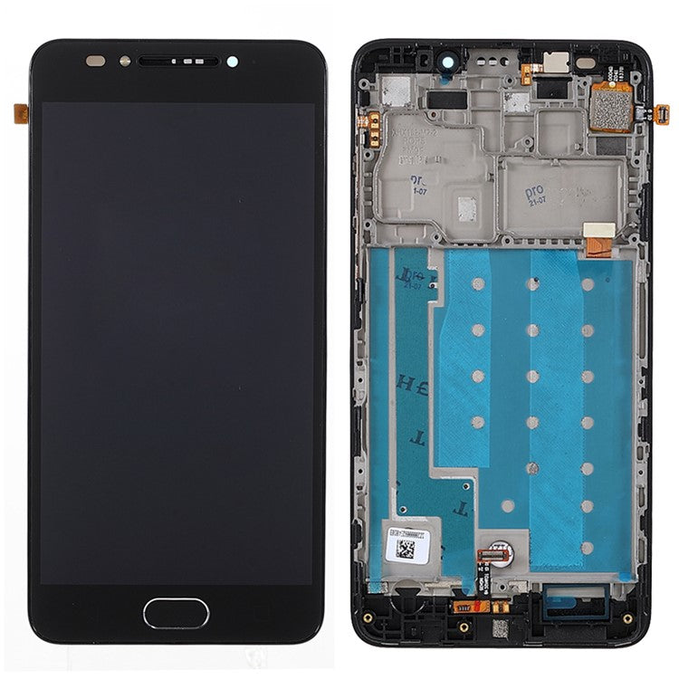 OEM LCD Screen and Digitizer Assembly + Frame Replace Part (without Logo) for Alcatel A5 LED 5085 - Black