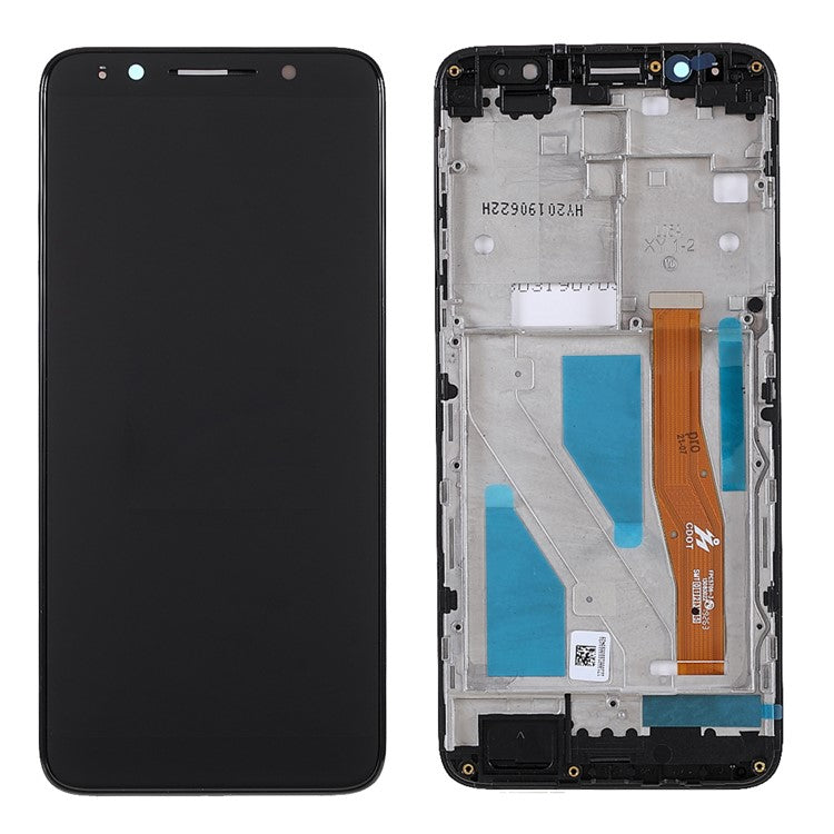 OEM LCD Screen and Digitizer Assembly + Frame Replace Part (without Logo) for Alcatel 3X 5058 - Black