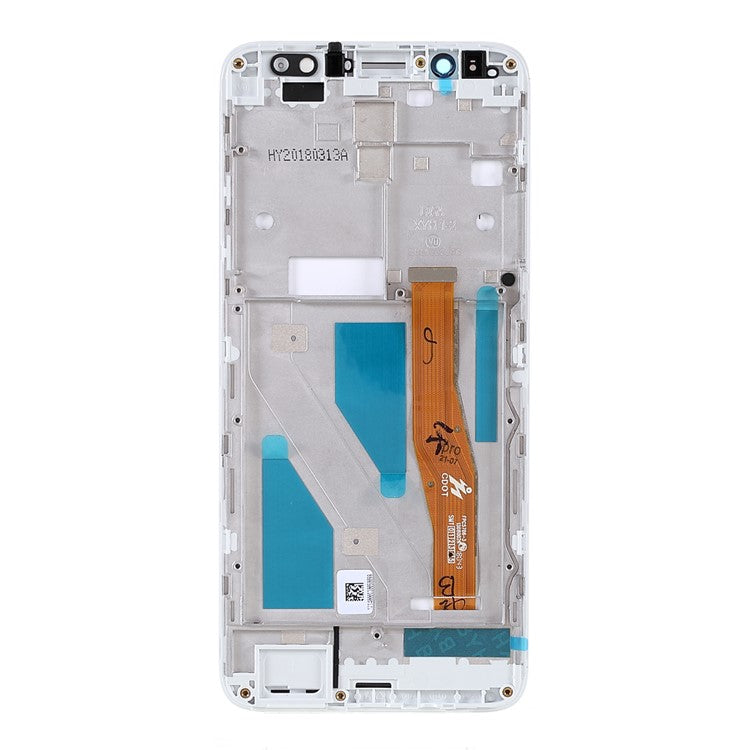 OEM LCD Screen and Digitizer Assembly + Frame Replace Part (without Logo) for Alcatel 3X 5058 - White