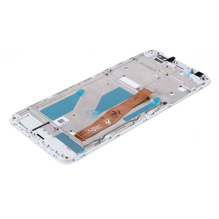 OEM LCD Screen and Digitizer Assembly + Frame Replace Part (without Logo) for Alcatel 3X 5058 - White