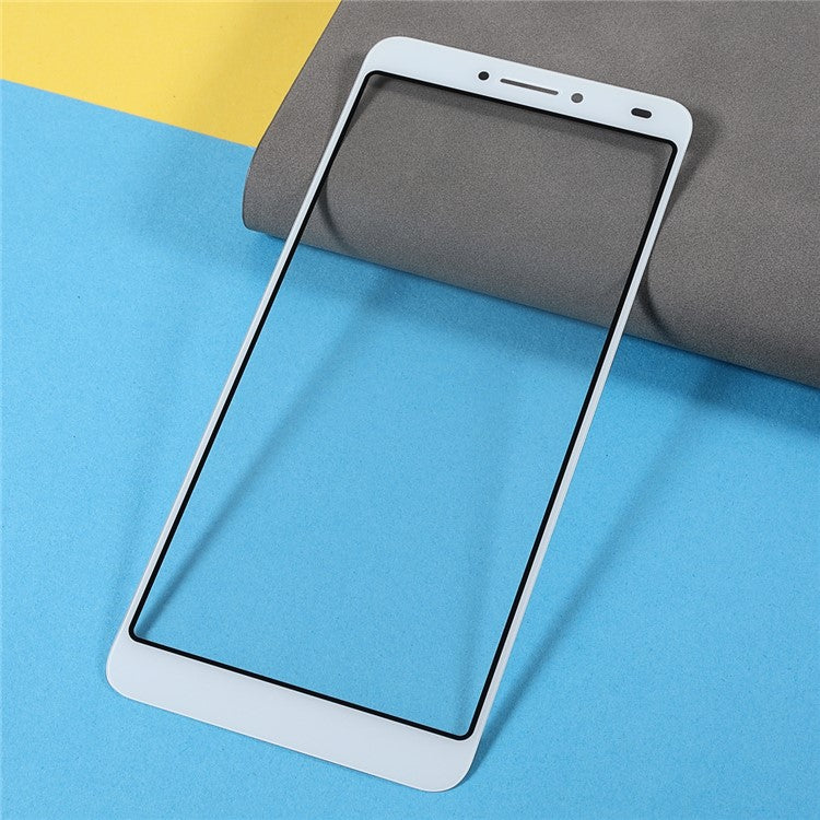 Front Screen Glass Lens Replace Part (without logo) for Alcatel 3v 2018 5099 - White