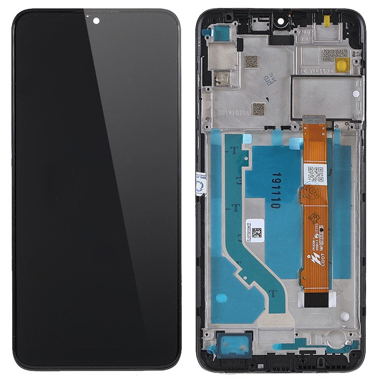 For Alcatel 3L (2020) 5029 Grade B LCD Screen and Digitizer Assembly + Frame Part (without Logo) - Black