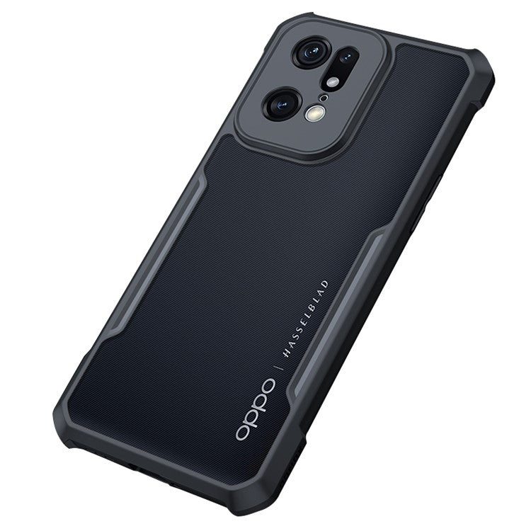 XUNDD for Oppo Find X5 Pro Phone Case Acrylic + TPU Airbag Shockproof Cover - Laser Texture