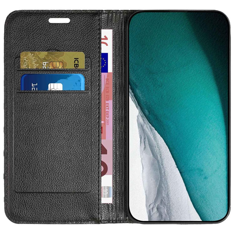 For vivo Y12 / Y15 / Y17 / Y11 (2019) Litchi Texture Anti-drop Phone Cover with Rhombus Pattern Flip Leather Wallet Case Stand - Black